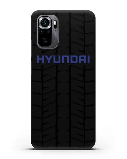 Чехол с логотипом Хёндэ с протектором шин силиконовый для Xiaomi Poco M5s