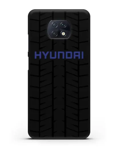 Чехол с логотипом Хёндэ с протектором шин силиконовый для Xiaomi Redmi Note 9T