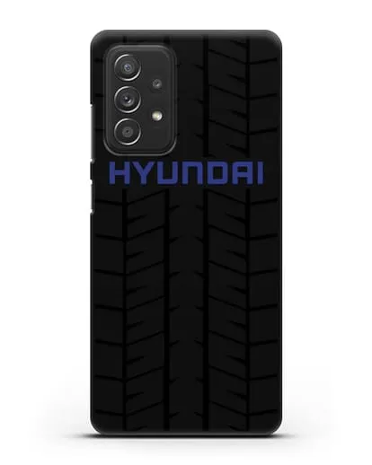 Чехол с логотипом Хёндэ с протектором шин силиконовый для Samsung Galaxy A53