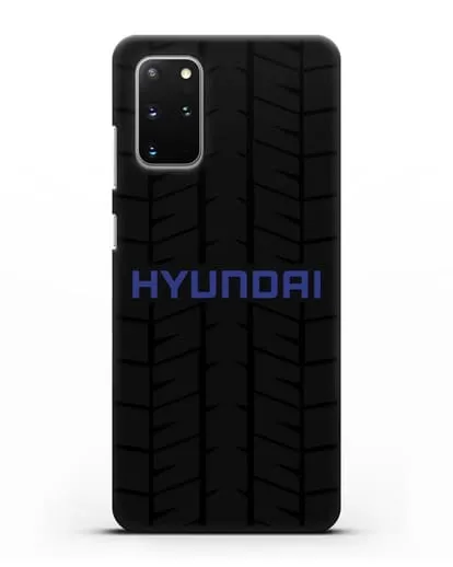 Чехол с логотипом Хёндэ с протектором шин силиконовый для Samsung Galaxy S20 Plus [SM-G985F]