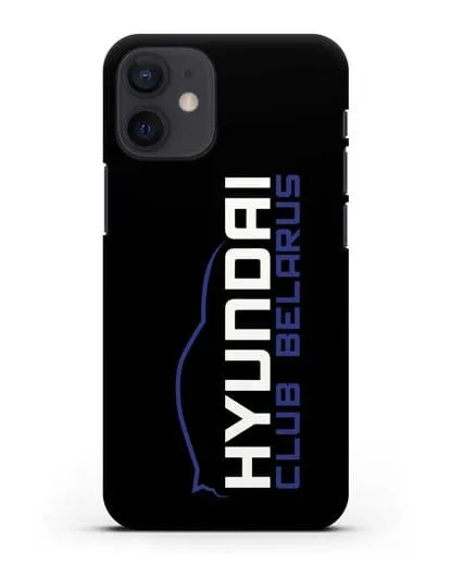 Чехол с надписью Hyundai Club Belarus силиконовый для iPhone 12 mini