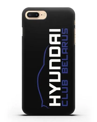 Чехол с надписью Hyundai Club Belarus силиконовый для iPhone 7 Plus