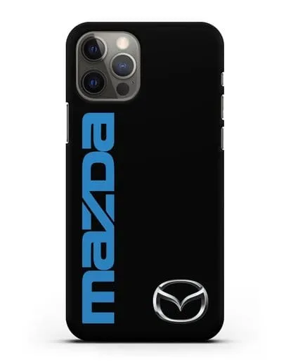Чехол с надписью Mazda и логотипом силиконовый для iPhone 12 Pro