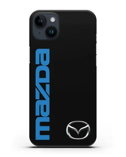 Чехол с надписью Mazda и логотипом силиконовый для iPhone 14 Plus