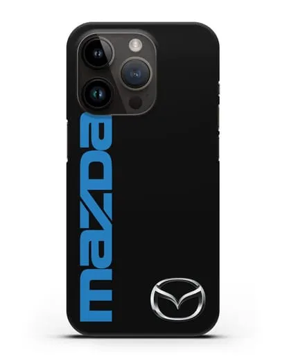 Чехол с надписью Mazda и логотипом силиконовый для iPhone 14 Pro