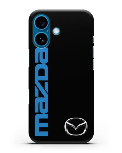 Чехол с надписью Mazda и логотипом силиконовый для iPhone 16