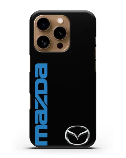Чехол с надписью Mazda и логотипом силиконовый для iPhone 16 Pro
