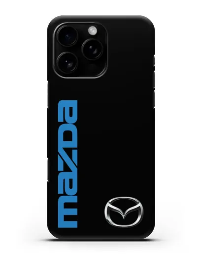 Чехол с надписью Mazda и логотипом силиконовый для iPhone 16 Pro Max