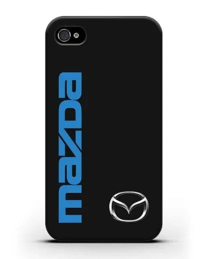 Чехол с надписью Mazda и логотипом силиконовый для iPhone 4/4s