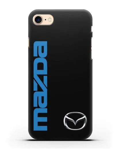 Чехол с надписью Mazda и логотипом силиконовый для iPhone 7