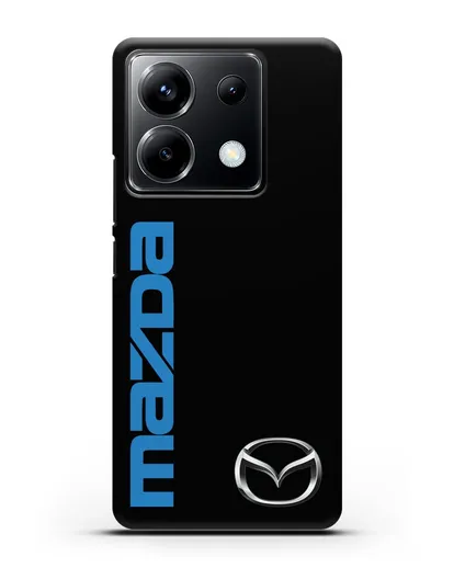 Чехол с надписью Mazda и логотипом силиконовый для Xiaomi Poco X6