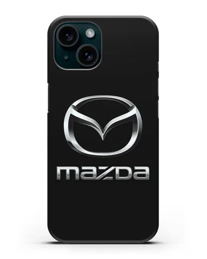 Чехол с логотипом Mazda силиконовый для iPhone 15