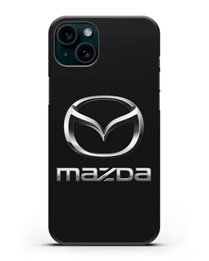 Чехол с логотипом Mazda силиконовый для iPhone 15 Plus