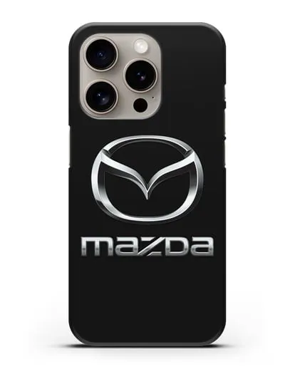 Чехол с логотипом Mazda силиконовый для iPhone 15 Pro