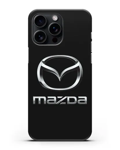 Чехол с логотипом Mazda силиконовый для iPhone 15 Pro Max