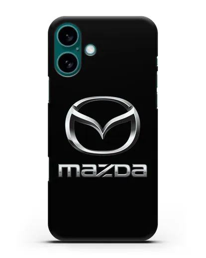 Чехол с логотипом Mazda силиконовый для iPhone 16 Plus