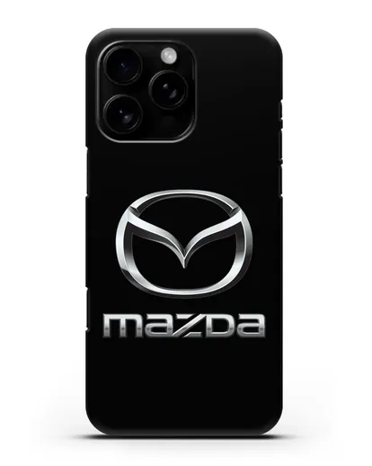 Чехол с логотипом Mazda силиконовый для iPhone 16 Pro Max