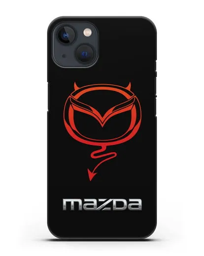 Чехол с логотипом Мазда Дьявол силиконовый для iPhone 13 Mini