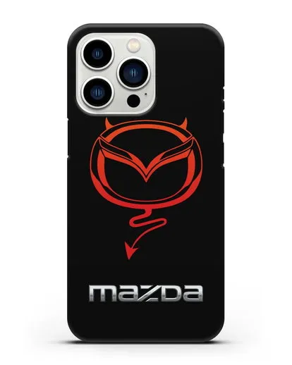 Чехол с логотипом Мазда Дьявол силиконовый для iPhone 13 Pro