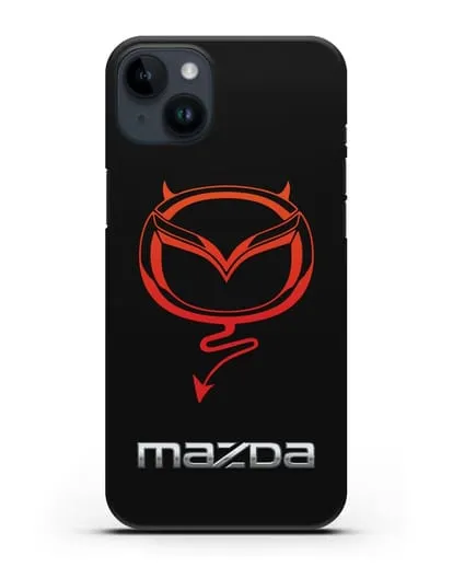 Чехол с логотипом Мазда Дьявол силиконовый для iPhone 14 Plus