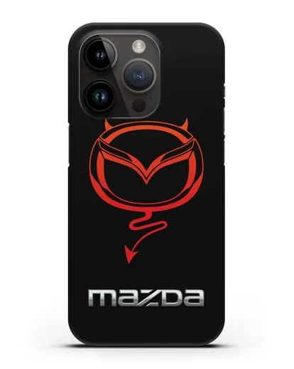 Чехол с логотипом Мазда Дьявол силиконовый для iPhone 14 Pro