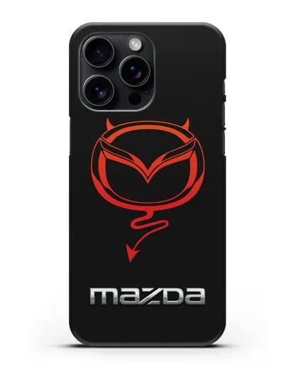 Чехол с логотипом Мазда Дьявол силиконовый для iPhone 15 Pro Max