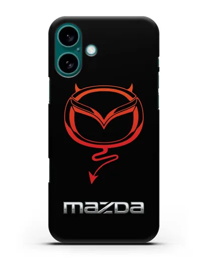 Чехол с логотипом Мазда Дьявол силиконовый для iPhone 16 Plus