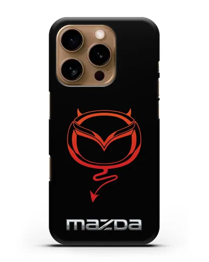 Чехол с логотипом Мазда Дьявол силиконовый для iPhone 16 Pro