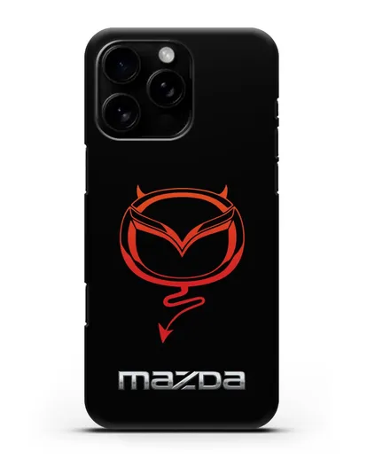 Чехол с логотипом Мазда Дьявол силиконовый для iPhone 16 Pro Max