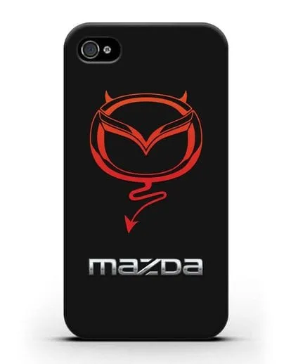 Чехол с логотипом Мазда Дьявол силиконовый для iPhone 4/4s