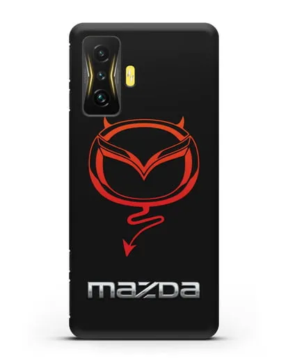 Чехол с логотипом Мазда Дьявол силиконовый для Xiaomi Poco F4 GT