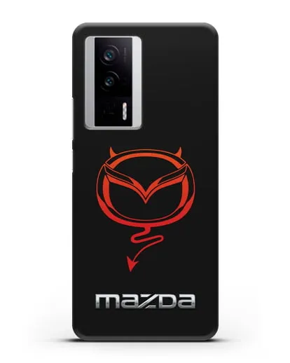 Чехол с логотипом Мазда Дьявол силиконовый для Xiaomi Poco F5 Pro