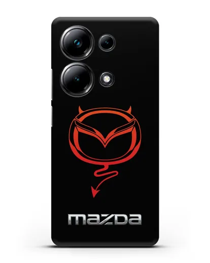 Чехол с логотипом Мазда Дьявол силиконовый для Xiaomi Poco M6 Pro