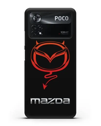Чехол с логотипом Мазда Дьявол силиконовый для Xiaomi Poco X4 Pro