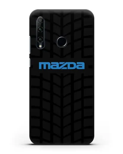 Чехол с логотипом Mazda с протектором шин силиконовый для Honor 20e