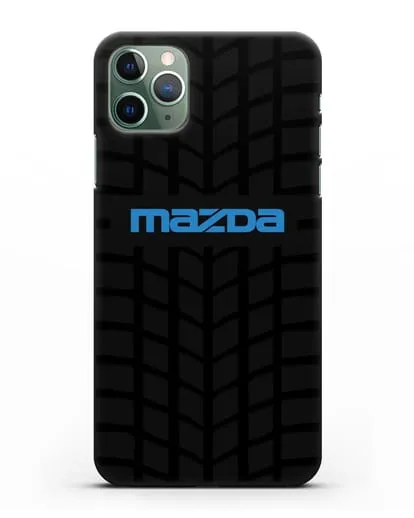 Чехол с логотипом Mazda с протектором шин силиконовый для iPhone 11 Pro