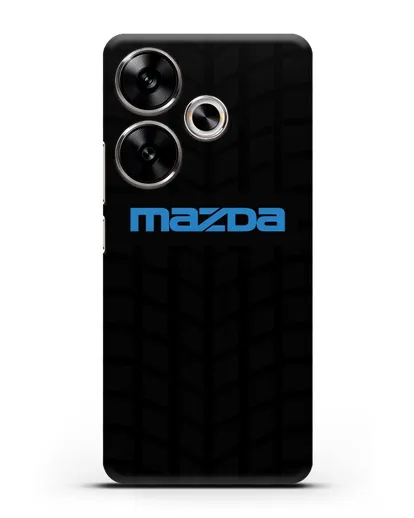 Чехол с логотипом Mazda с протектором шин силиконовый для Xiaomi Poco F6