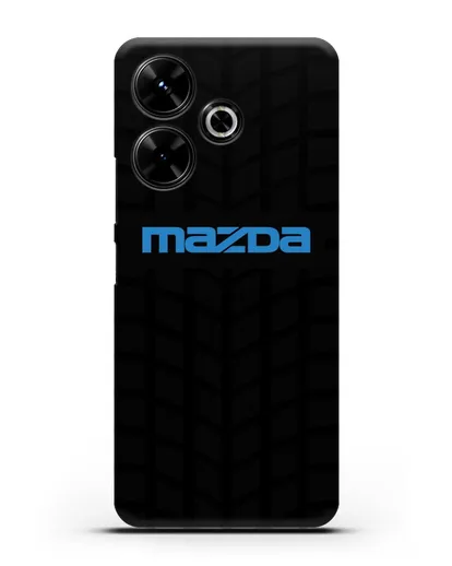 Чехол с логотипом Mazda с протектором шин силиконовый для Xiaomi Poco M6