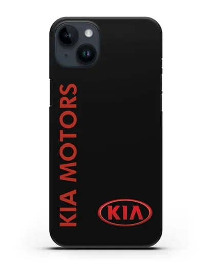 Чехол с надписью Kia Motors и логотипом силиконовый для iPhone 14 Plus