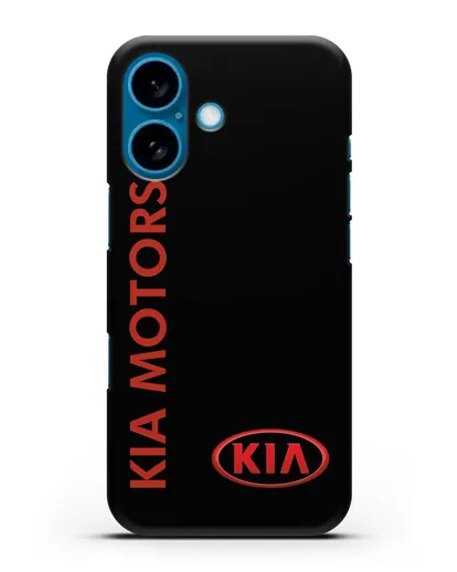 Чехол с надписью Kia Motors и логотипом силиконовый для iPhone 16