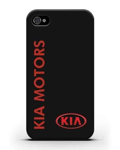 Чехол с надписью Kia Motors и логотипом силиконовый для iPhone 4/4s