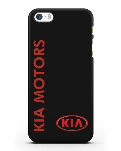 Чехол с надписью Kia Motors и логотипом силиконовый для iPhone 5/5s/SE