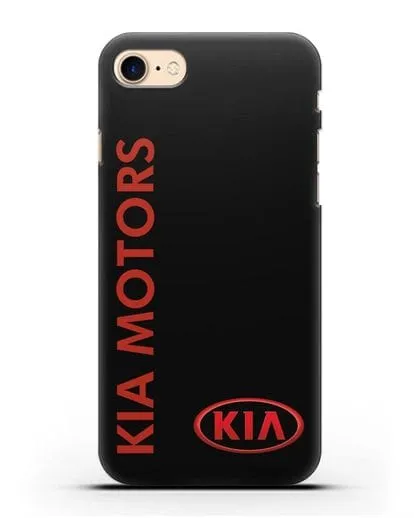 Чехол с надписью Kia Motors и логотипом силиконовый для iPhone 8