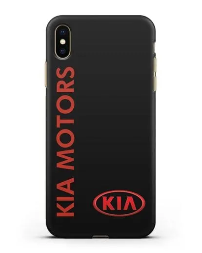 Чехол с надписью Kia Motors и логотипом силиконовый для iPhone XS Max