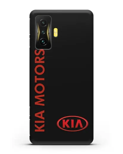 Чехол с надписью Kia Motors и логотипом силиконовый для Xiaomi Poco F4 GT