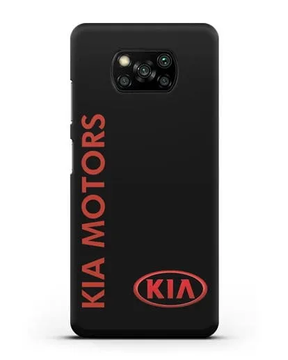 Чехол с надписью Kia Motors и логотипом силиконовый для Xiaomi Poco X3