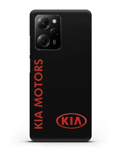 Чехол с надписью Kia Motors и логотипом силиконовый для Xiaomi Poco X5 Pro