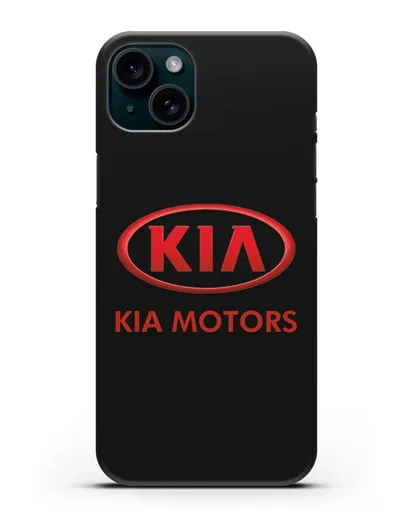 Чехол с логотипом Kia силиконовый для iPhone 15 Plus