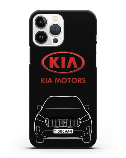 Чехол Kia с номерным знаком силиконовый для iPhone 13 Pro Max