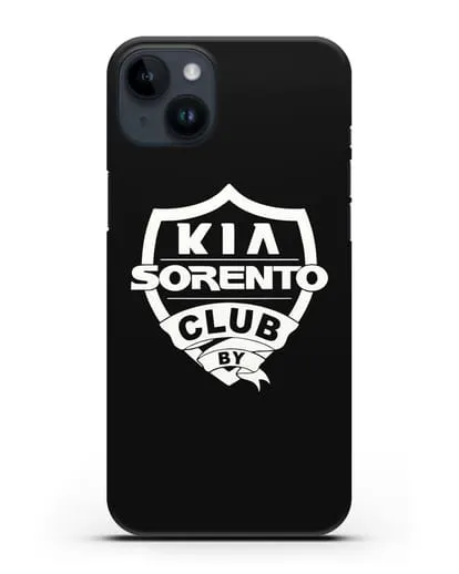 Чехол с логотипом Kia Sorento Club силиконовый для iPhone 14 Plus